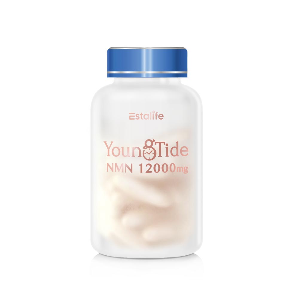 Estalife YoungTide NMN 12000mg anti-aging supplement vitamin B3 metabolite NAD+ aging antioxidant brain heart Nicotinamide Mononucleotide Coenzyme Q10 Medium Chain Fatty Acids longevity youthful vitality loss memory hearing energy sleep quality osteoarthritis dementia softgel